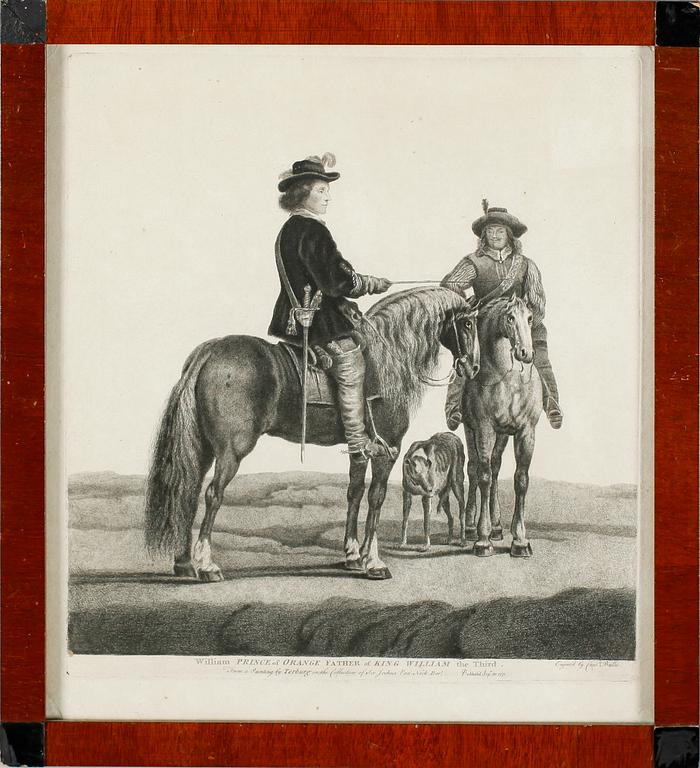 KOPPARSTICK, efter Terburg, 1700-tal.