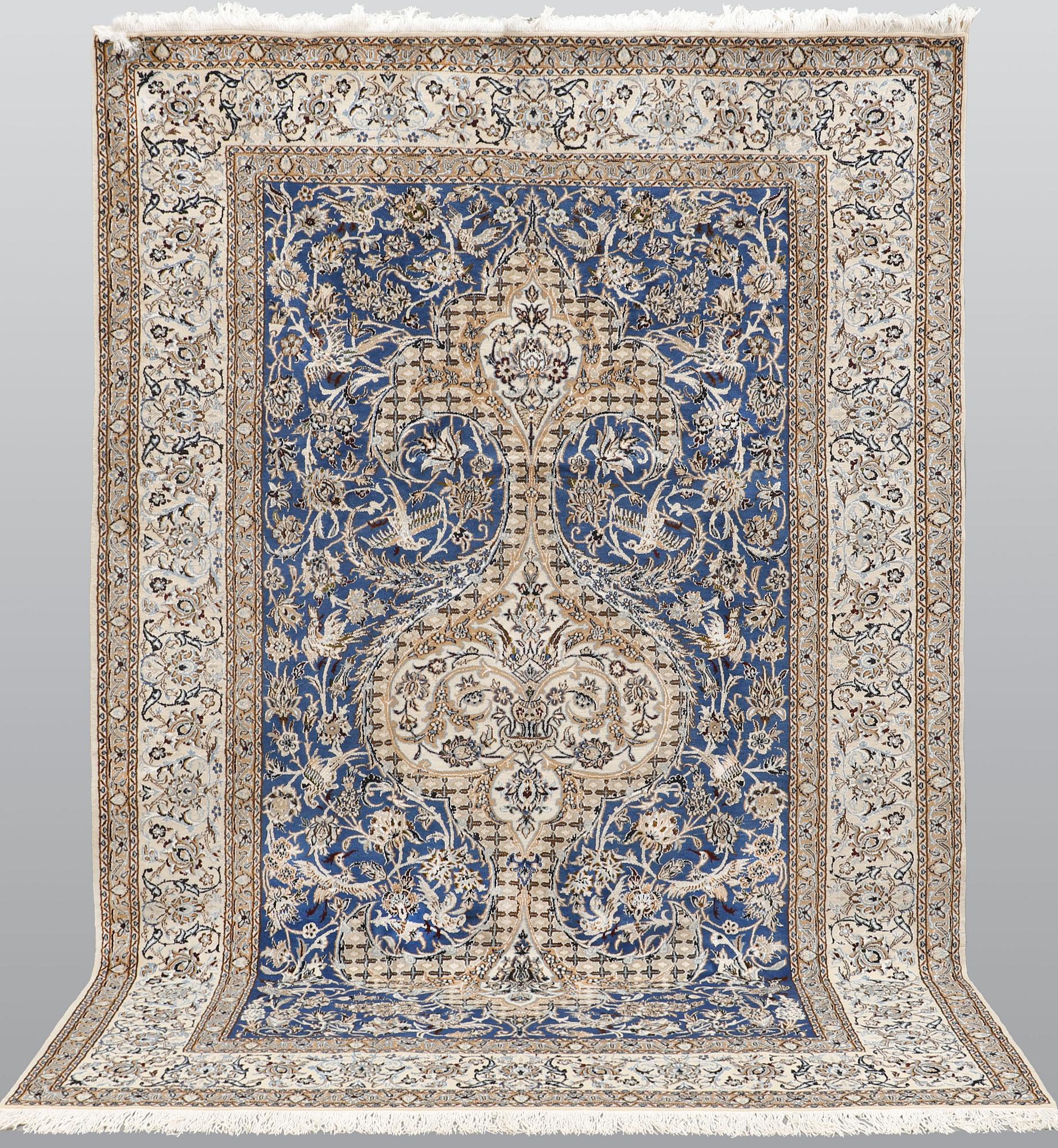 Matta, Nain, part silk, ca 310 x 210 cm.