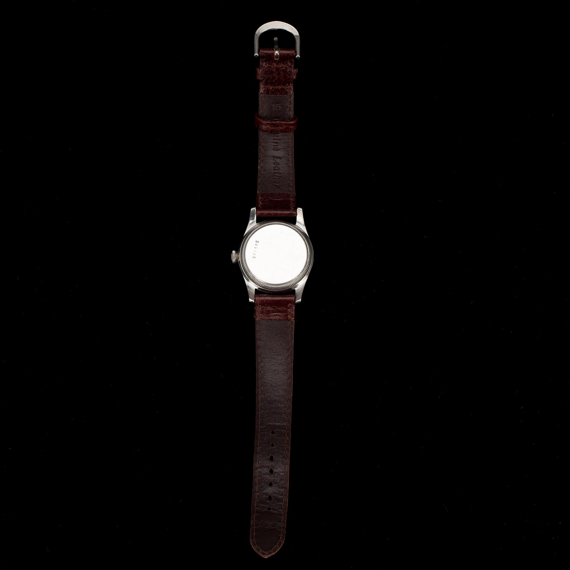 ARMBANDSUR, unisex. Rolex Oyster stål 1940-tal. Diameter 30 mm.