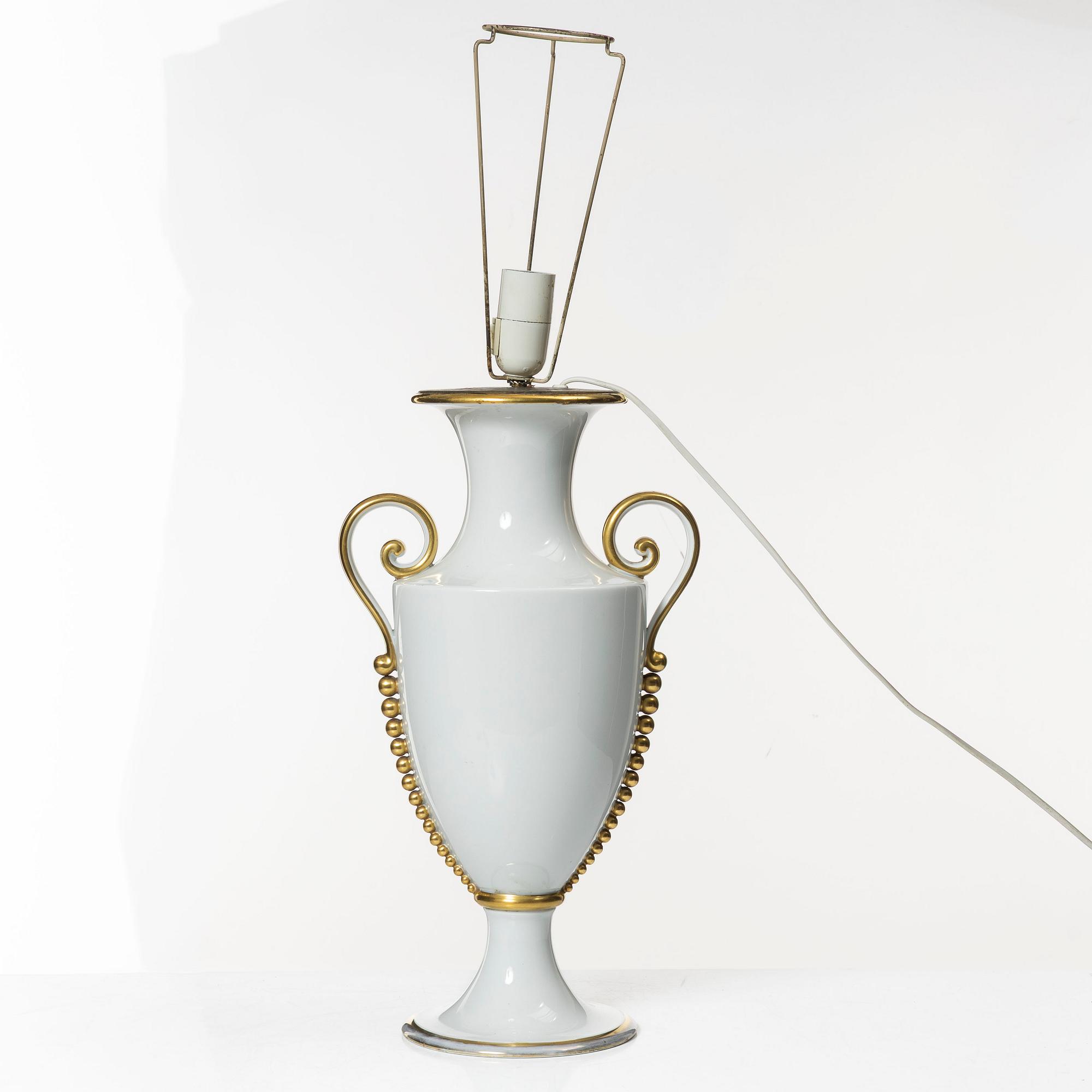 Table lamp, porcelain, Rosenthal, 20th century.