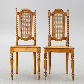 A pair of  neo-Renaissance style chairs, circa 1900.