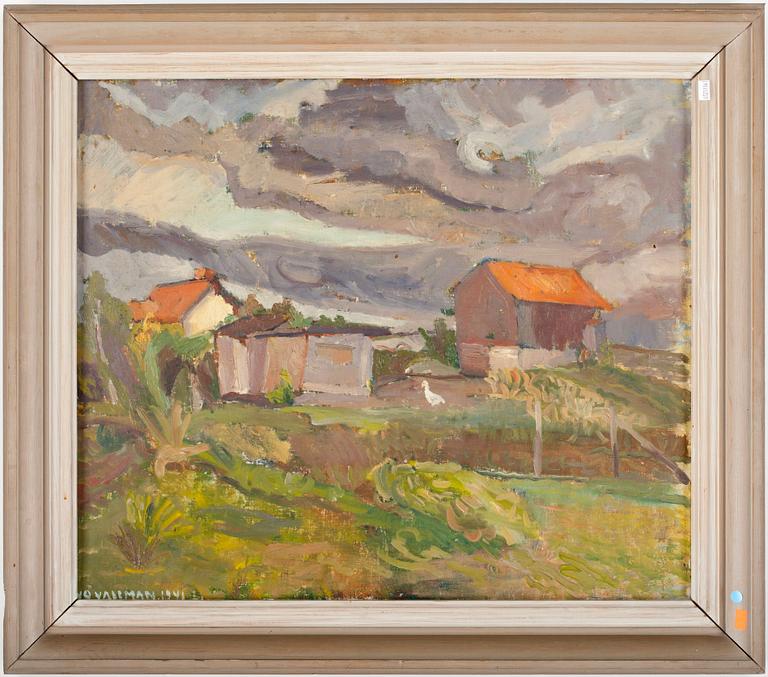 UNO VALLMAN, olja på duk, sign o dat 1941.
