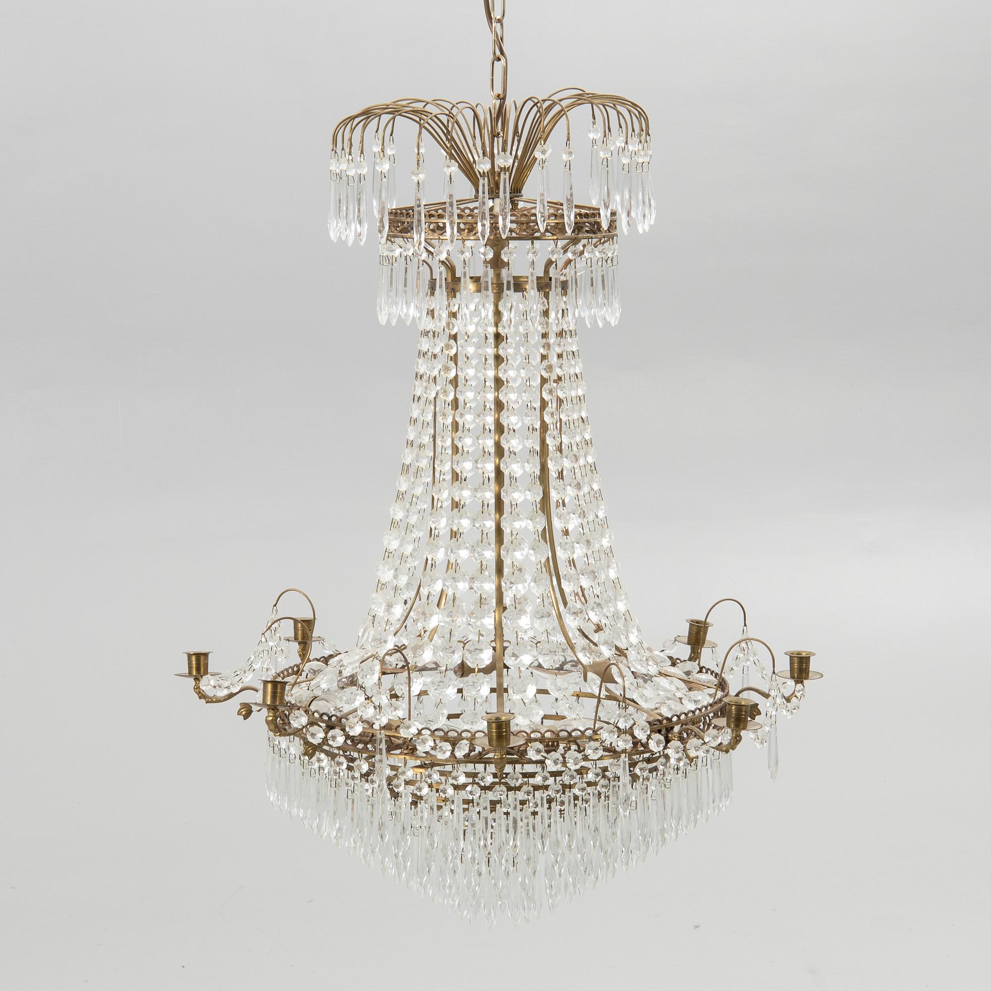 Chandelier, Gustavian style, 20th century.