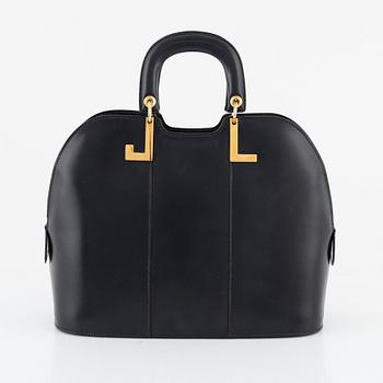 Lanvin, a black vintage leather bag.