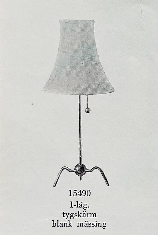 Harald Notini, a table lamp model 15490, Arvid Böhlmarks Lampfabrik, Stockholm, 1940s.