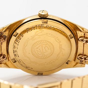 Ulysse Nardin, Jubilé 4000, wristwatch, 34 mm, 18K gold, automatic, plastic crystal.