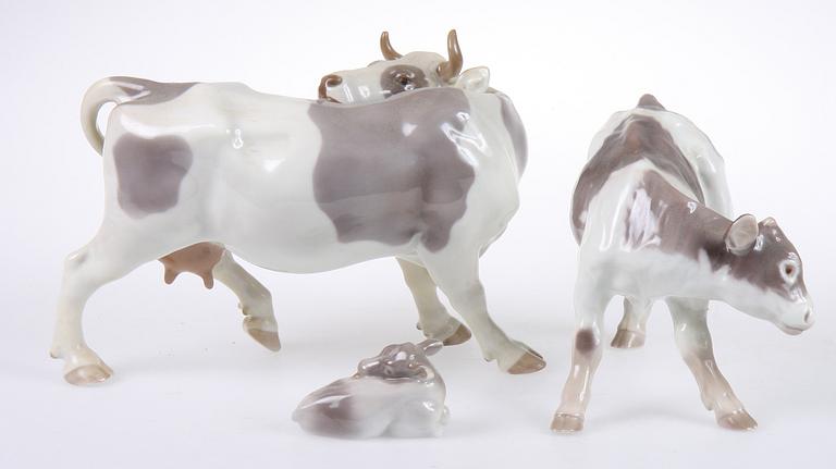 FIGURINER, 3 st, porslin, bl a Lauritz Jensen, Bing & Gröndahl.