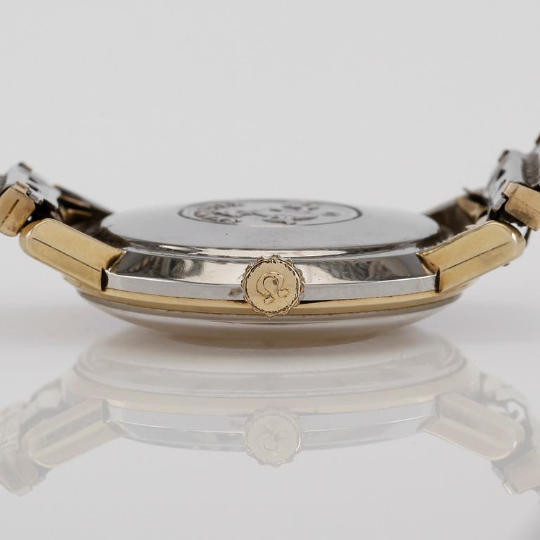 ARMBANDSUR, guld på stål, Omega, Seamaster de Ville, manuell.