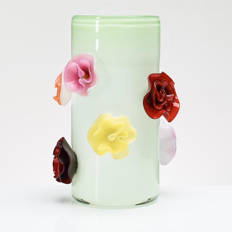 Ulla Forsell, a "Flowers forever", nr 1, glass vase, Stockholm 2008.