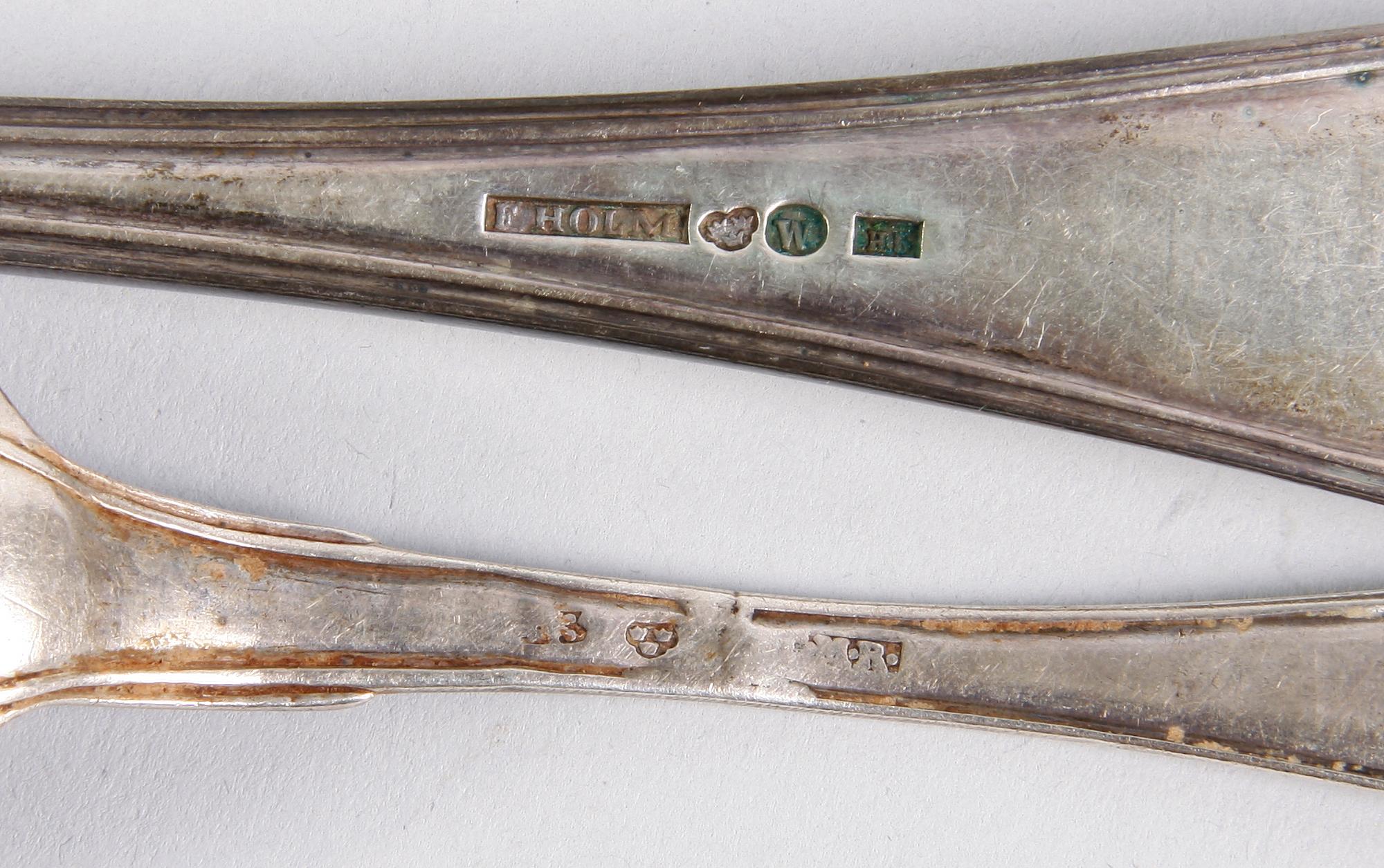 PARTI SILVER, 14 delar. Bla 1800-tal.