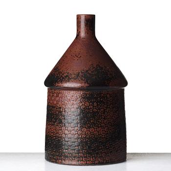 Stig Lindberg, a stoneware vase, Gustavsberg studio, Sweden 1966.