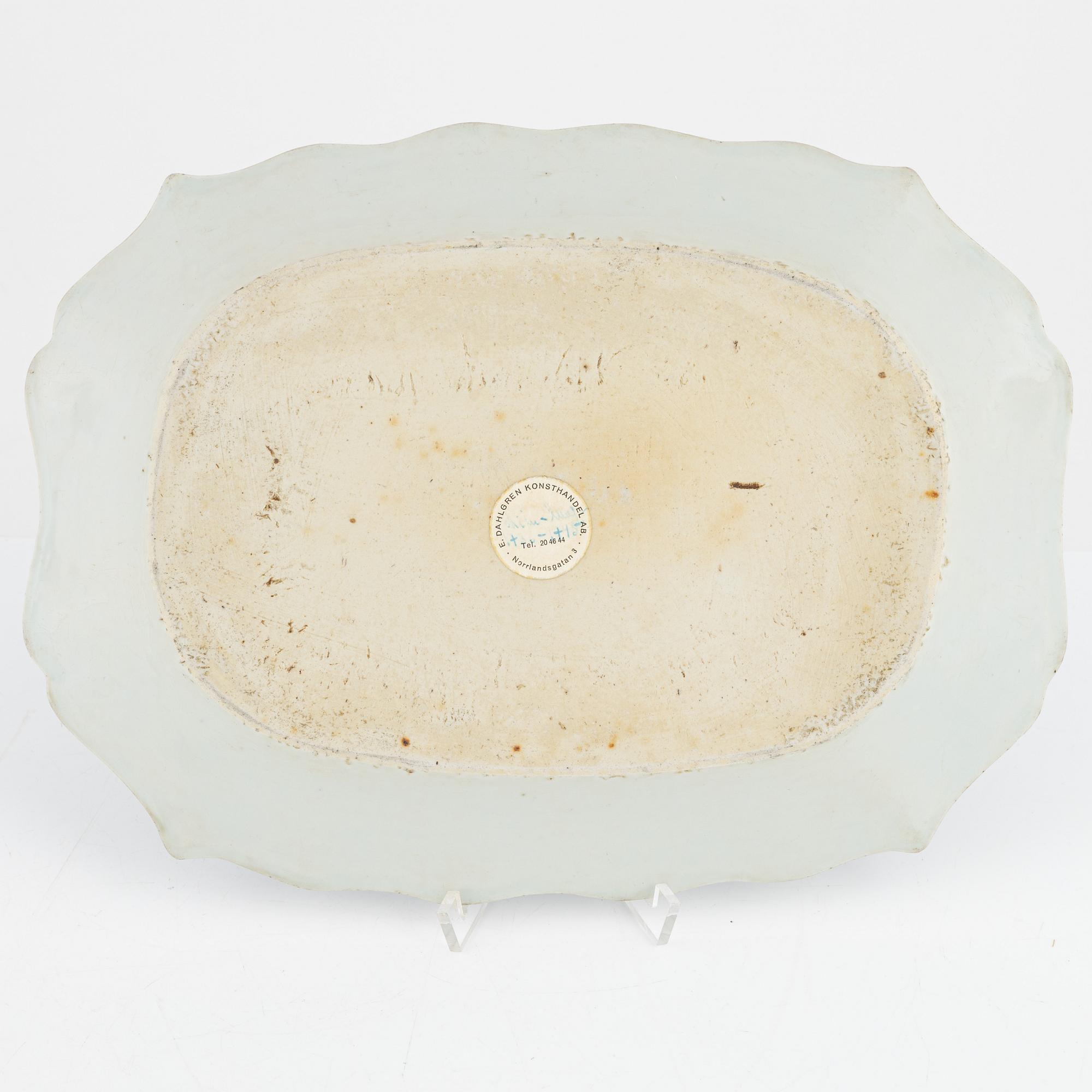 Stekfat, kompaniporslin, Kina, Qingdynastin, Qianlong (1736-95).