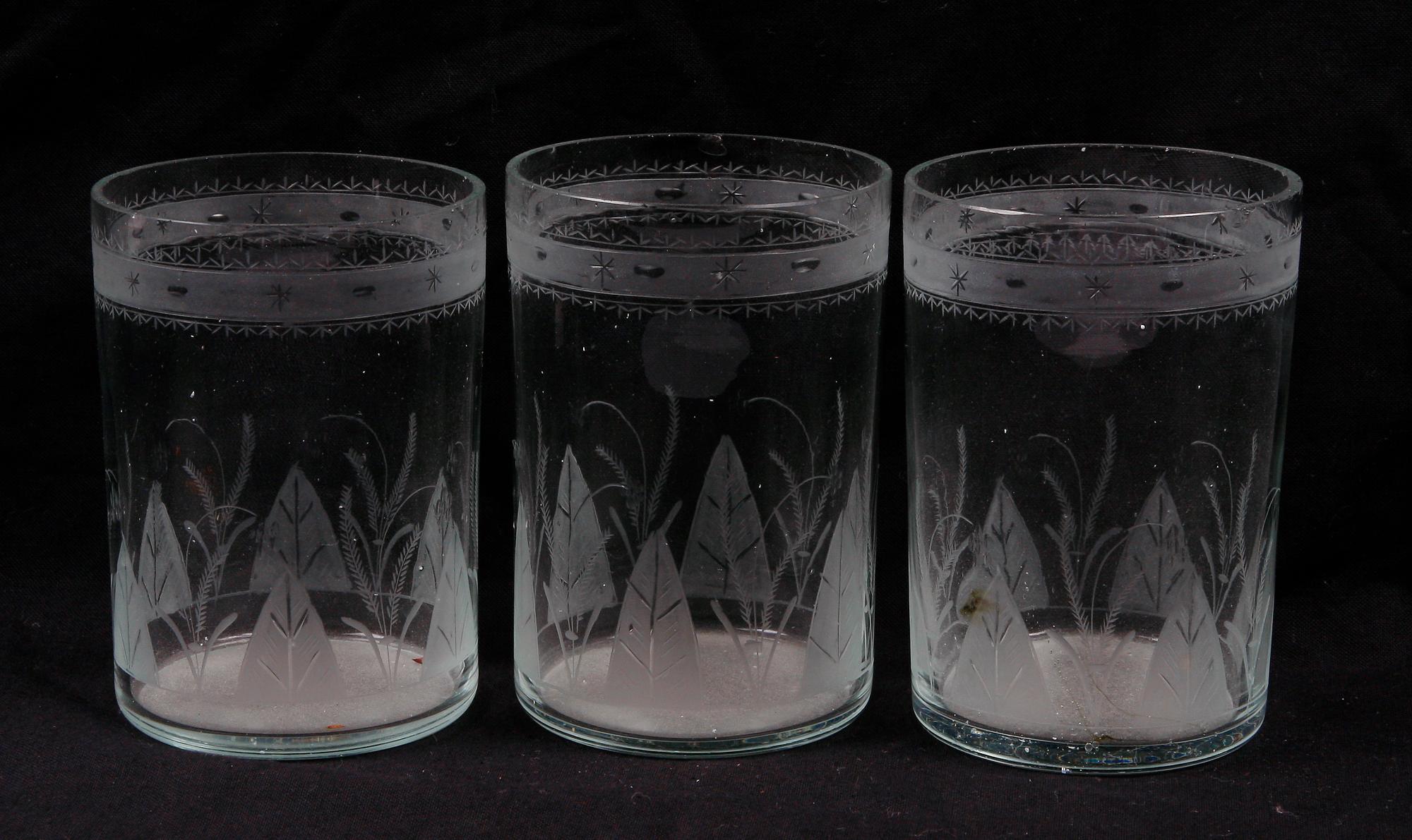 SELTERGLAS, 3 st, 1800-tal.
