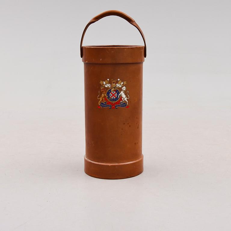 PARAPLYSTÄLL, England, läderklädd, 1900-talets första hälft.