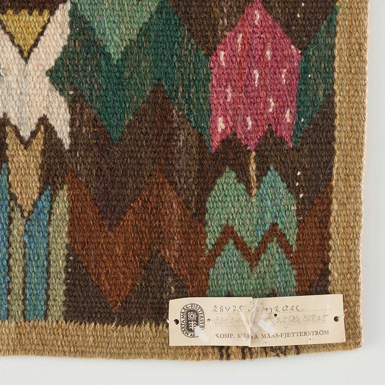 Märta Måås-Fjetterström, vävnad, "Täppan", gobelängteknik, ca 49-50,5 x 53 cm, signerad AB MMF.