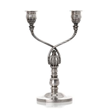 159. Johan Rohde, kandelaber, Georg Jensen, Köpenhamn 1945-77, sterling silver, design nr 343.