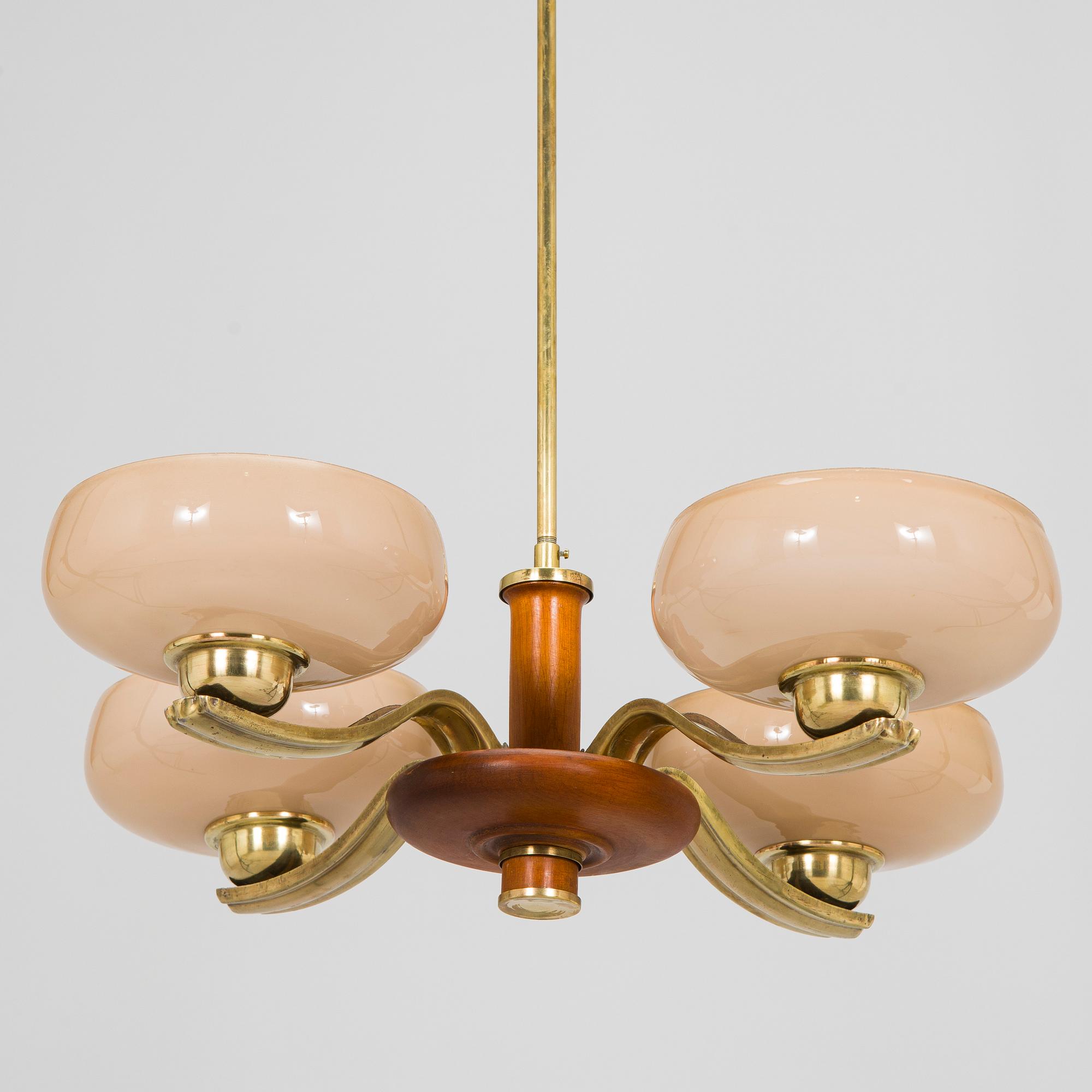 Paavo Tynell, taklampa, modell 1255/4, Taito, 1930-tal.