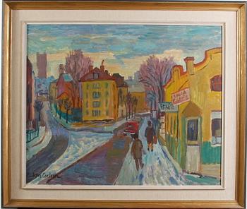 CARLSON, JOHN, olja på pannå, sign.