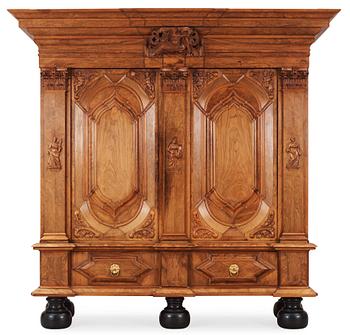 1455. A German Baroque circa 1700 cupboard.