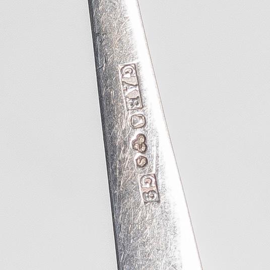 Jacob Ängman, 13 silver coffee spoons, 'Rosenholm', GAB, Stockholm, 1951-61.