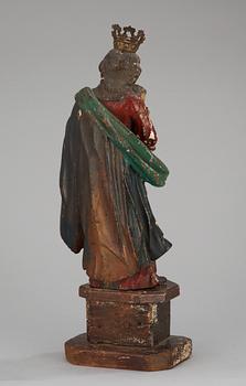 A South European 17/18th century wooden sculpture.