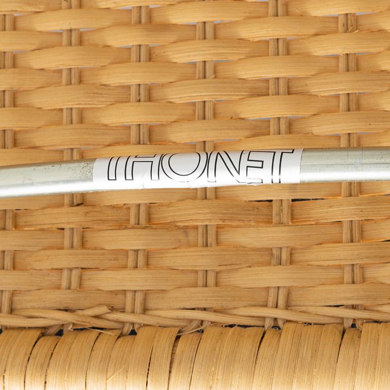 Ludwig Mies van der Roh, a pair of MR 20 steel and rattan armchairs, for Thonet, marked, designed 1927.