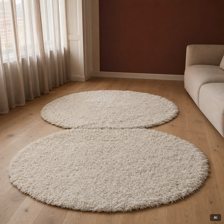 Gunilla Lagerhem Ullberg, rugs 2 pcs, "Fogg 5", Kasthall, diameter approx. 180 and 140 cm.