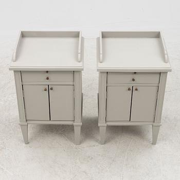 A pair of bedside cabinets, later part of the 20th century.