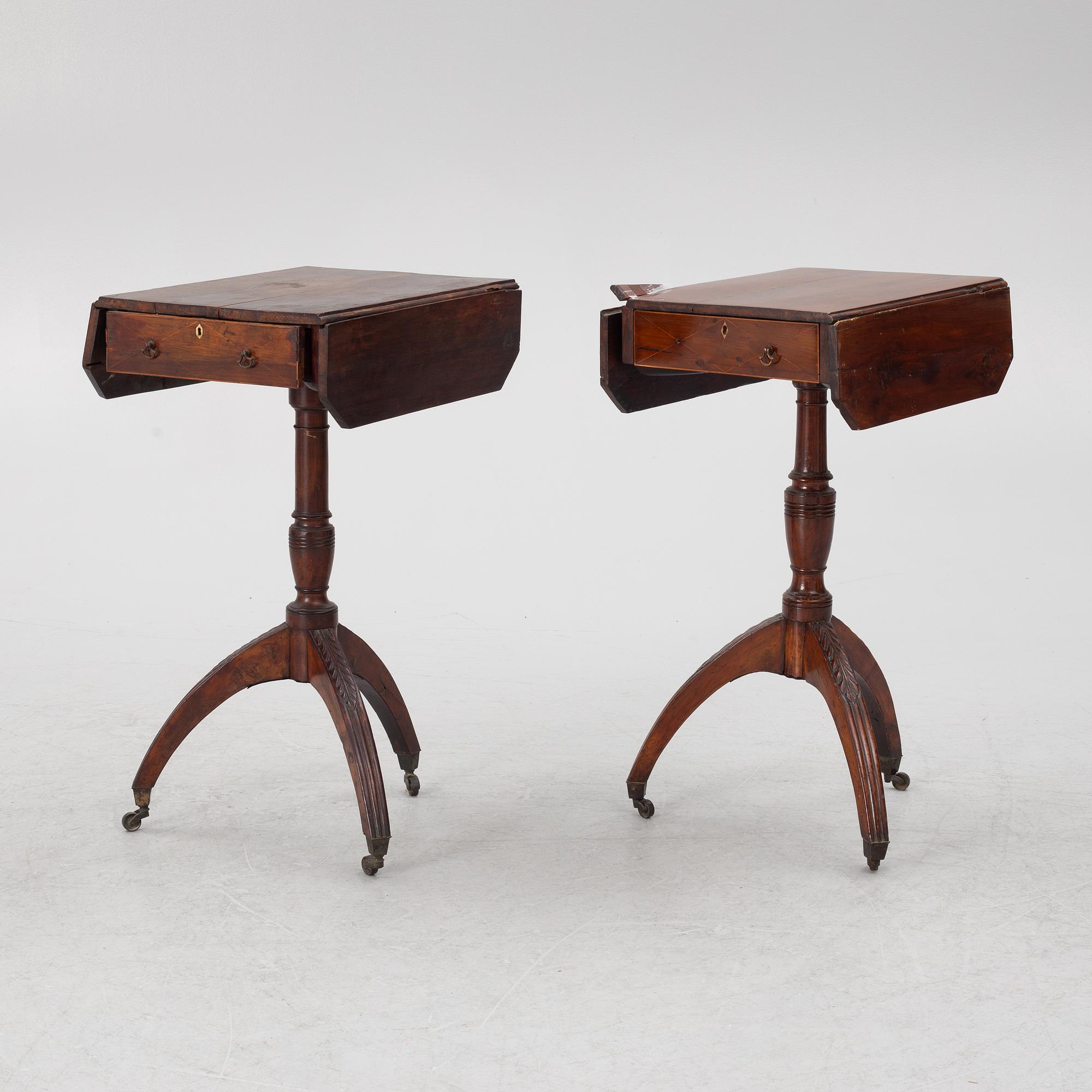 A pair of tables, England, early 19th century.