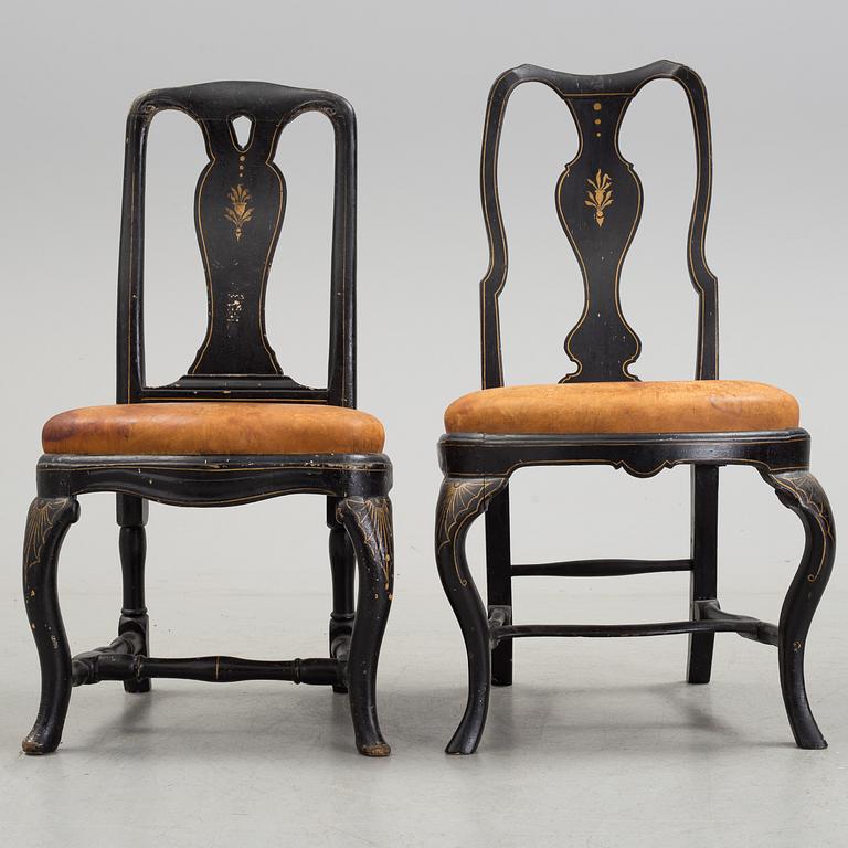 Two 18th century late Baroque chairs.