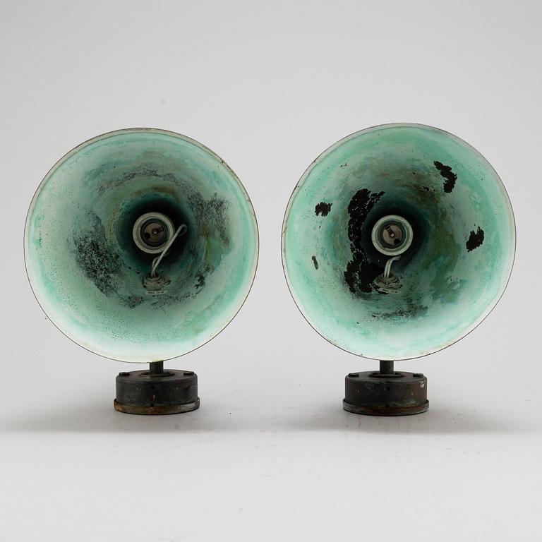 HANS-AGNE JAKOBSSON, a pair of 'Tratten' wall lamps, from Markaryd, second half of the 20th century.