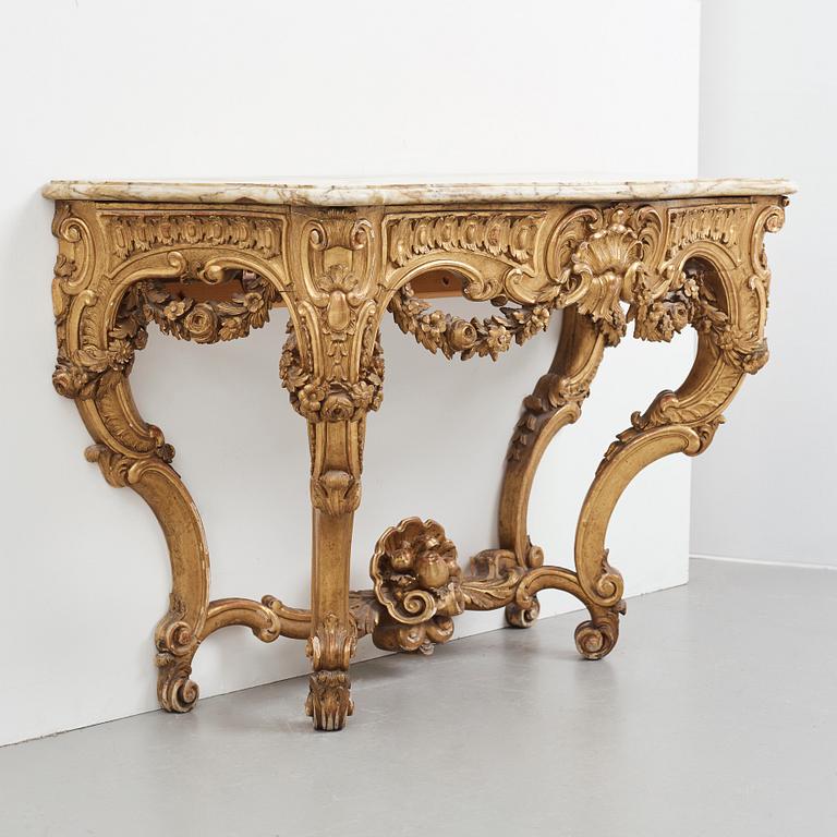 A Neo-Rococo 19th century console table.