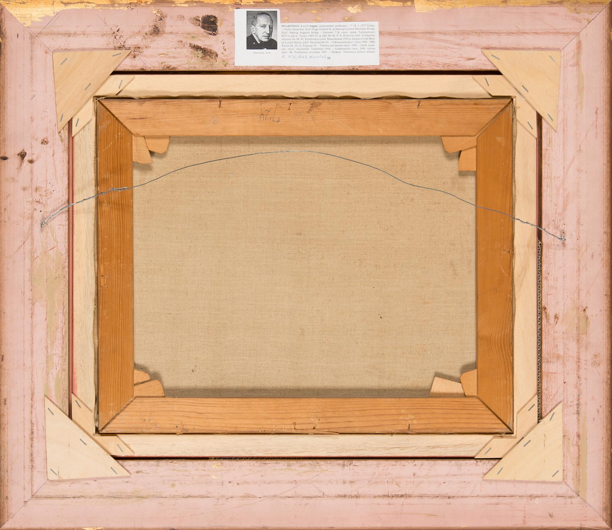 Axel Haartman, olja på duk, signerad och daterad 1948.