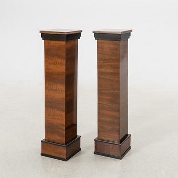 Pedestals, a pair, first half/mid 20th century.