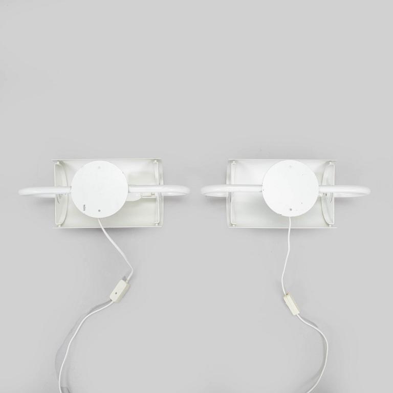 Ben af Schultén, A pair of 1970s "BS 912" wall lights by Metallimestarit for Artek Finland.