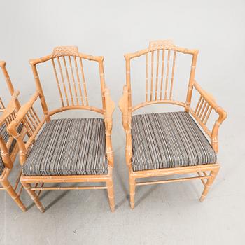 A set of four Giorgetti armchairs Italy later part of the 20th century.