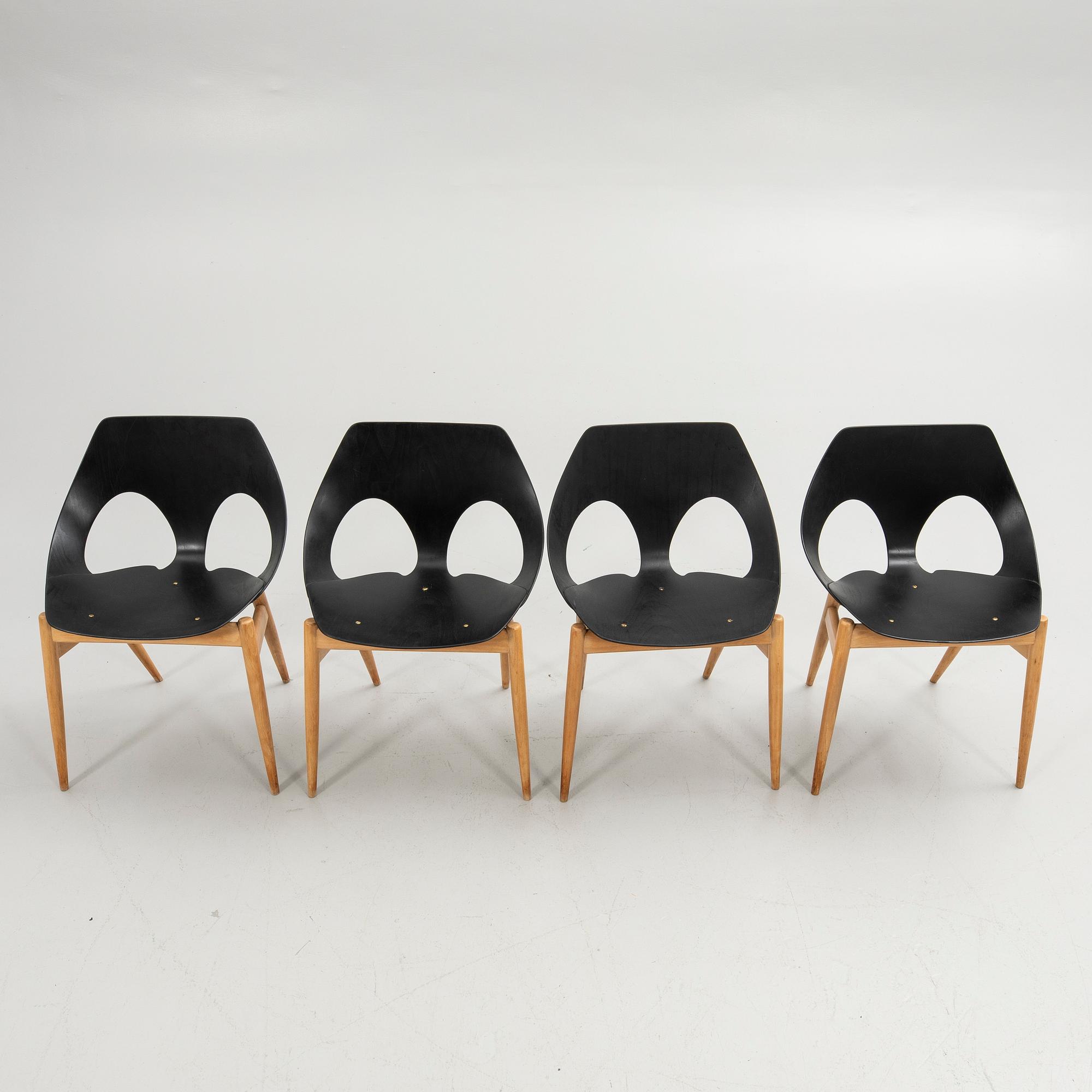 Carl Jacobs, chairs, 4 pcs, "C2 Jason Chairs", Kandya Furniture, England, mid-20th century.