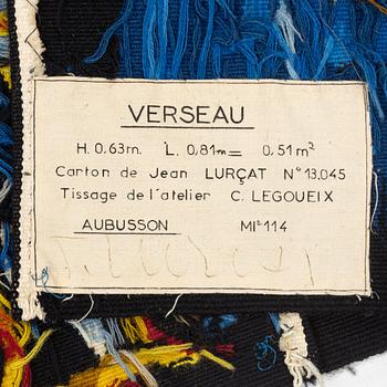 Jean Lurcat, tapestry, "Verseau", tapestry weave, ca 80 x 63 cm,  signed L.