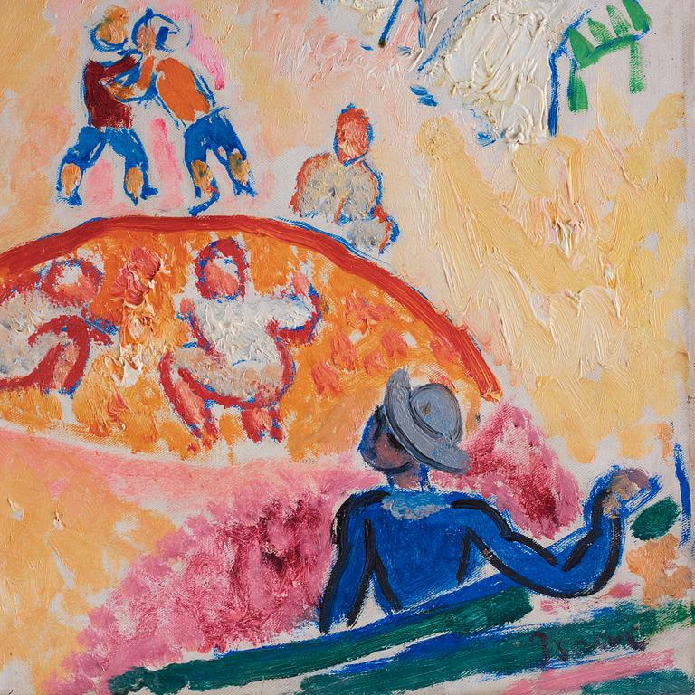 Isaac Grünewald, "Kungsträdgården, i solgasset".
