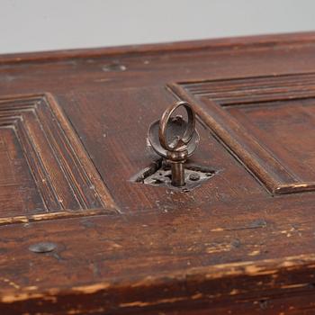 A Swedish baroque marquetry chest, later part of the 17th century,