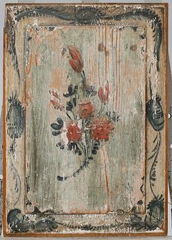 An 18th century folk art piece on panel.