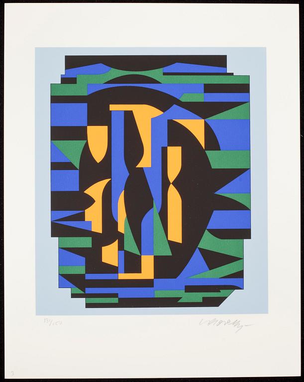 VICTOR VASARELY, mapp med 7 färgserigrafier, signerade o numrerade 131/250.