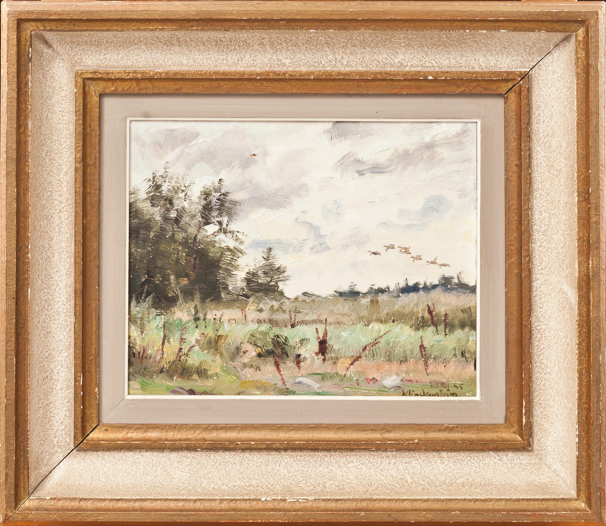 HARALD KLINCKOWSTRÖM, olja på pannå, signerad och daterad -45.