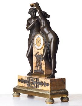 A mantel clock, after model by Claude Michallon (1752-99), Lesieur à Paris, circa 1820.