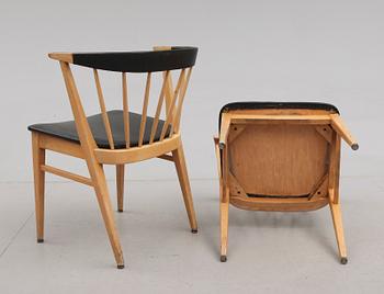 KARMSTOLAR, 4 st, Bertil Fridhagen, Bodafors, 1950-tal.