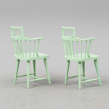 A pair of 19th century armchairs.