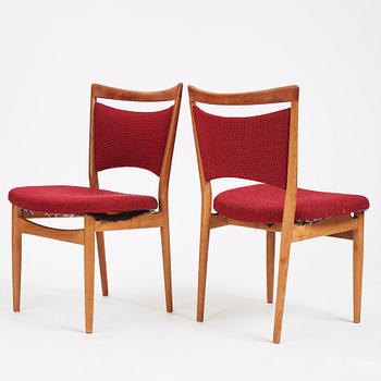 Finn Juhl, a set of four oak 'SW86' chairs,  Søren Willadsen, Denmark, 1950s.