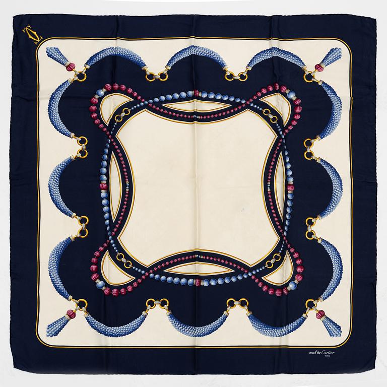 Cartier, a twill silk scarf.