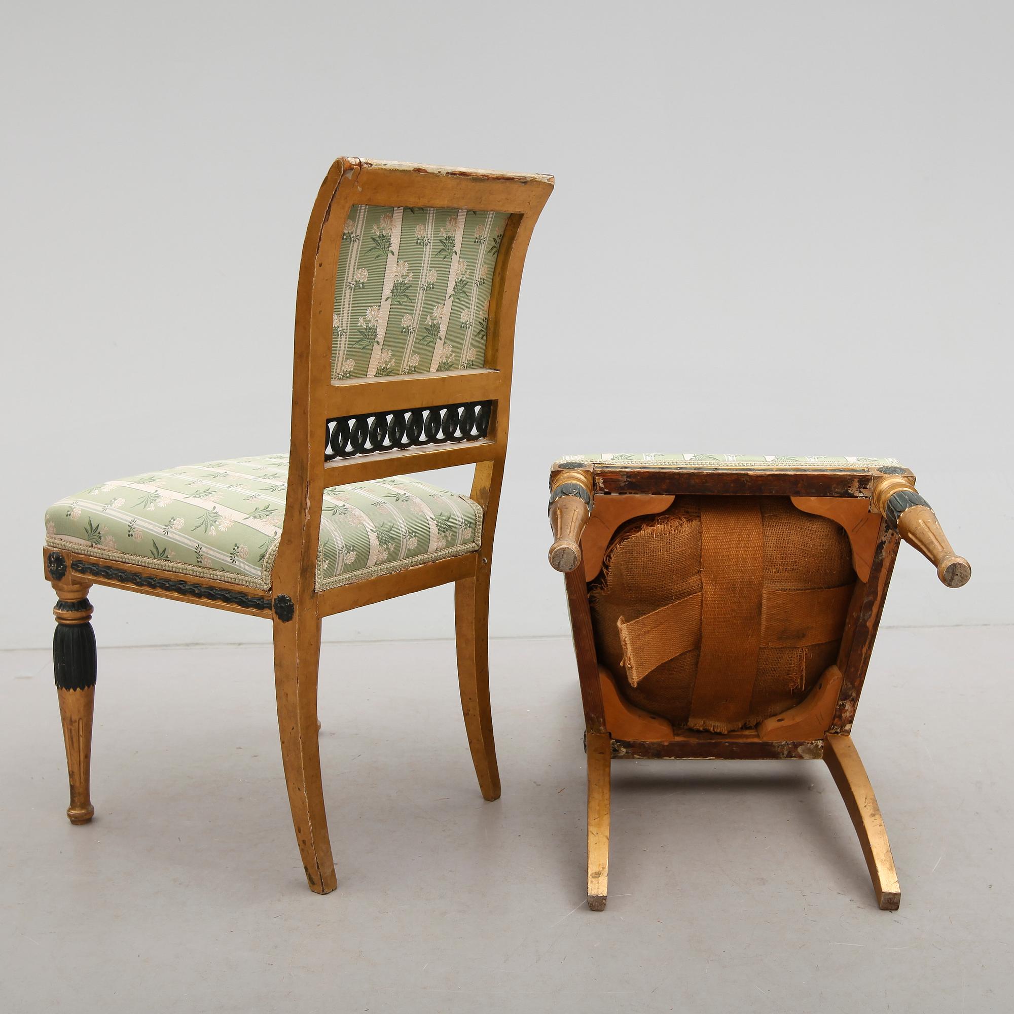 STOLAR, 1 par, sengustavianska, omkring år 1800.