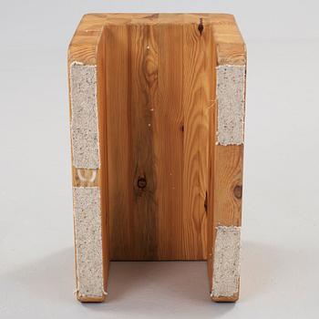 An Axel Einar Hjorth stained pine stool, probably 'Utö', Nordiska Kompaniet Sweden 1930's.